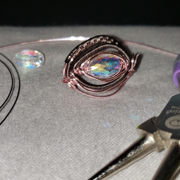 Wire Wrap Eye Ring - Picture 2 of 4